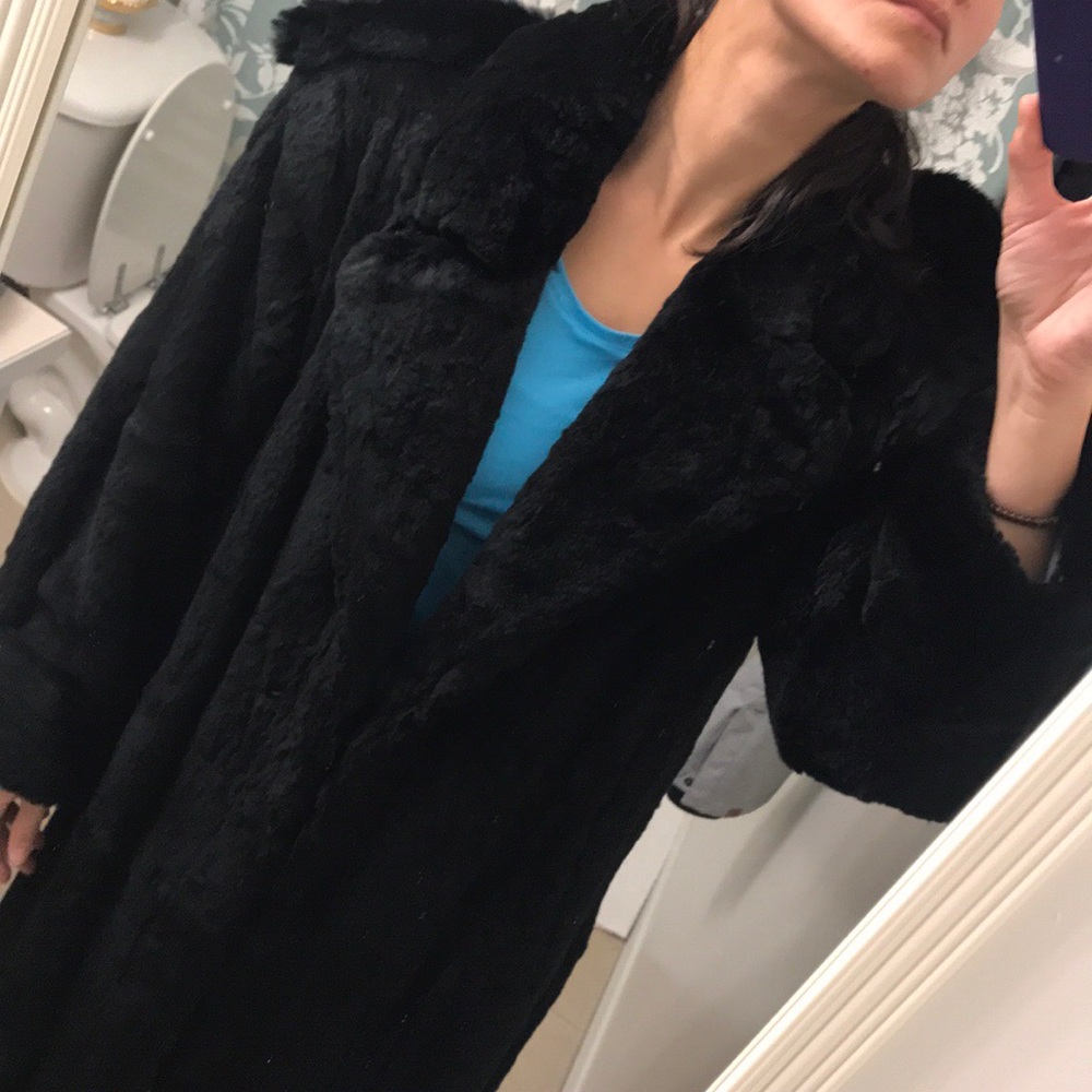 Authentic Rabbit fur coat full length - Picture 7 of 8